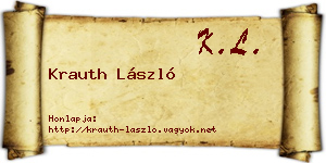 Krauth László névjegykártya