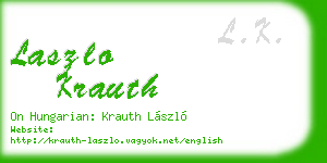 laszlo krauth business card